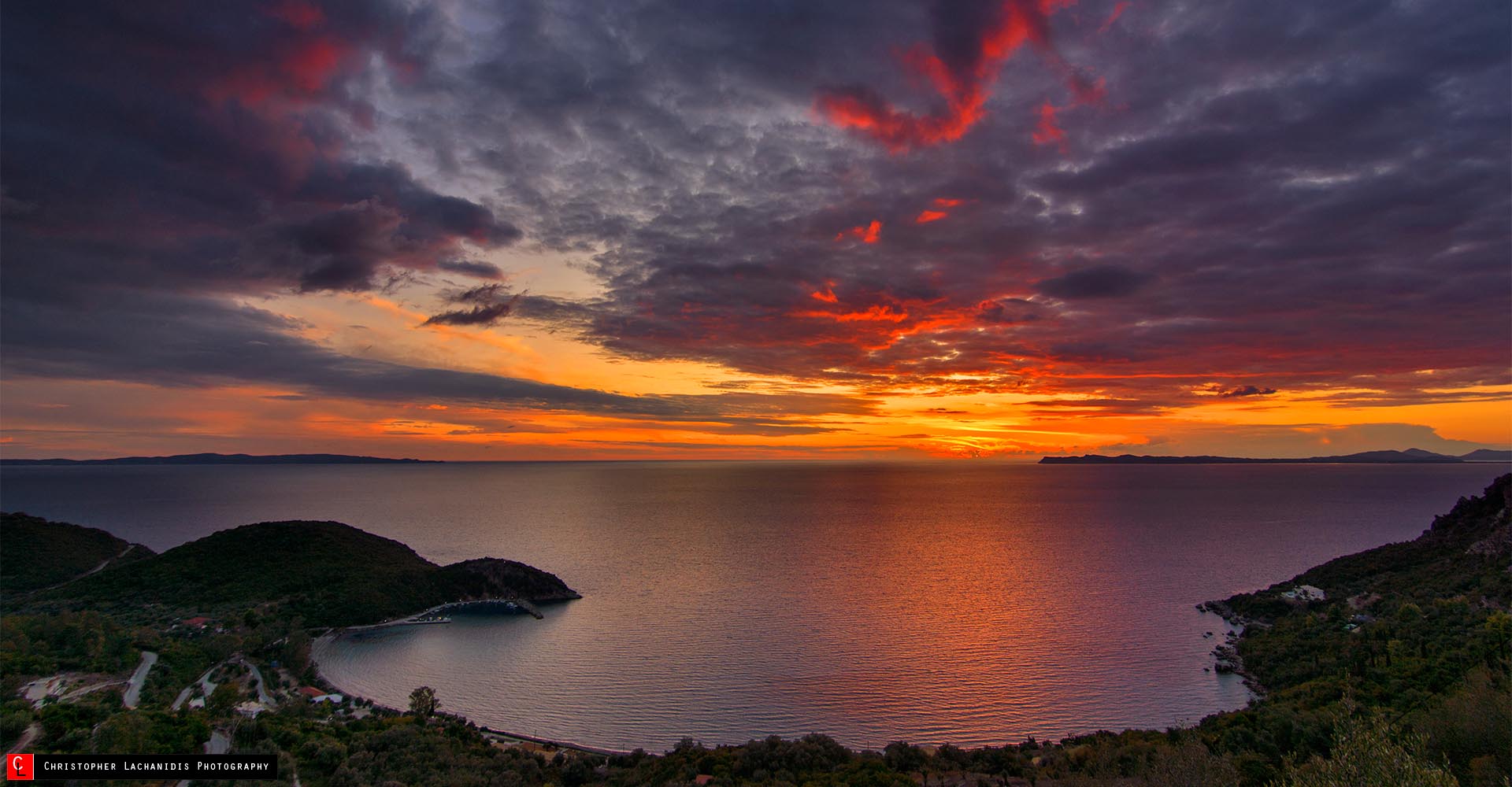 The sky is on fire at Arilla beach